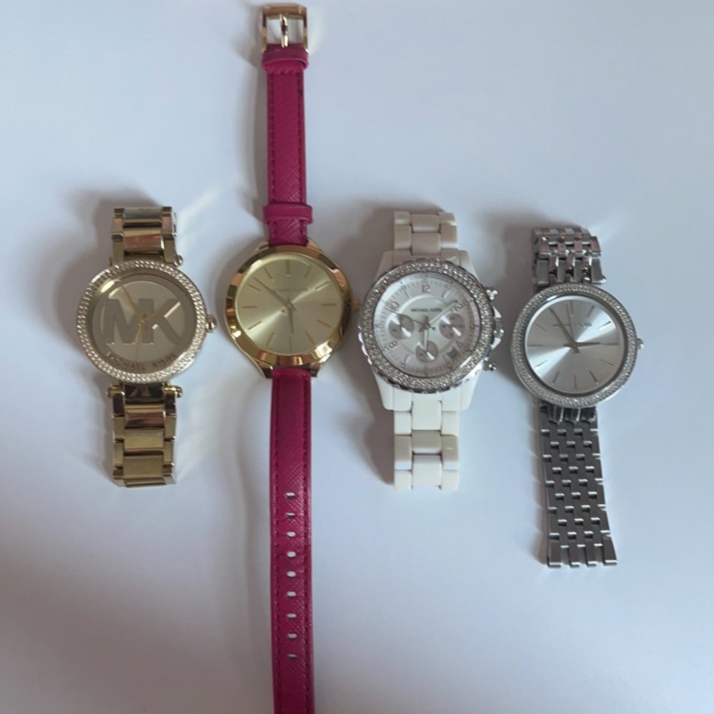 Golf and white MK watch
